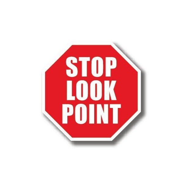 Ergomat 30in OCTAGON SIGNS - Stop Look Point DSV-SIGN 900 #4075 -UEN - main